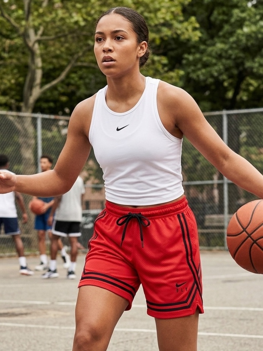 Nike Dri-FIT Fly Crossover Basketball Shorts Red Women’s Small NWT